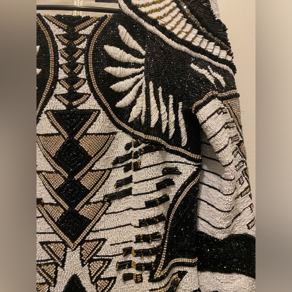 Balmain H&M Rhinestone Beaded Embellished Dress US 8 RARE New Years Party - Picture 9 of 16